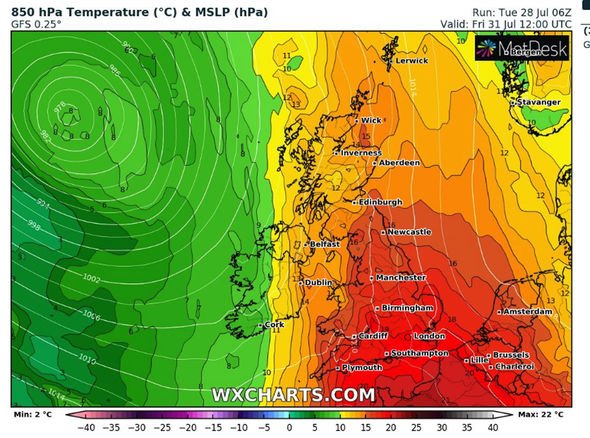 توقعات الطقس الحار في المملكة المتحدة اجتمع مكتب الطقس موجة الحرارة