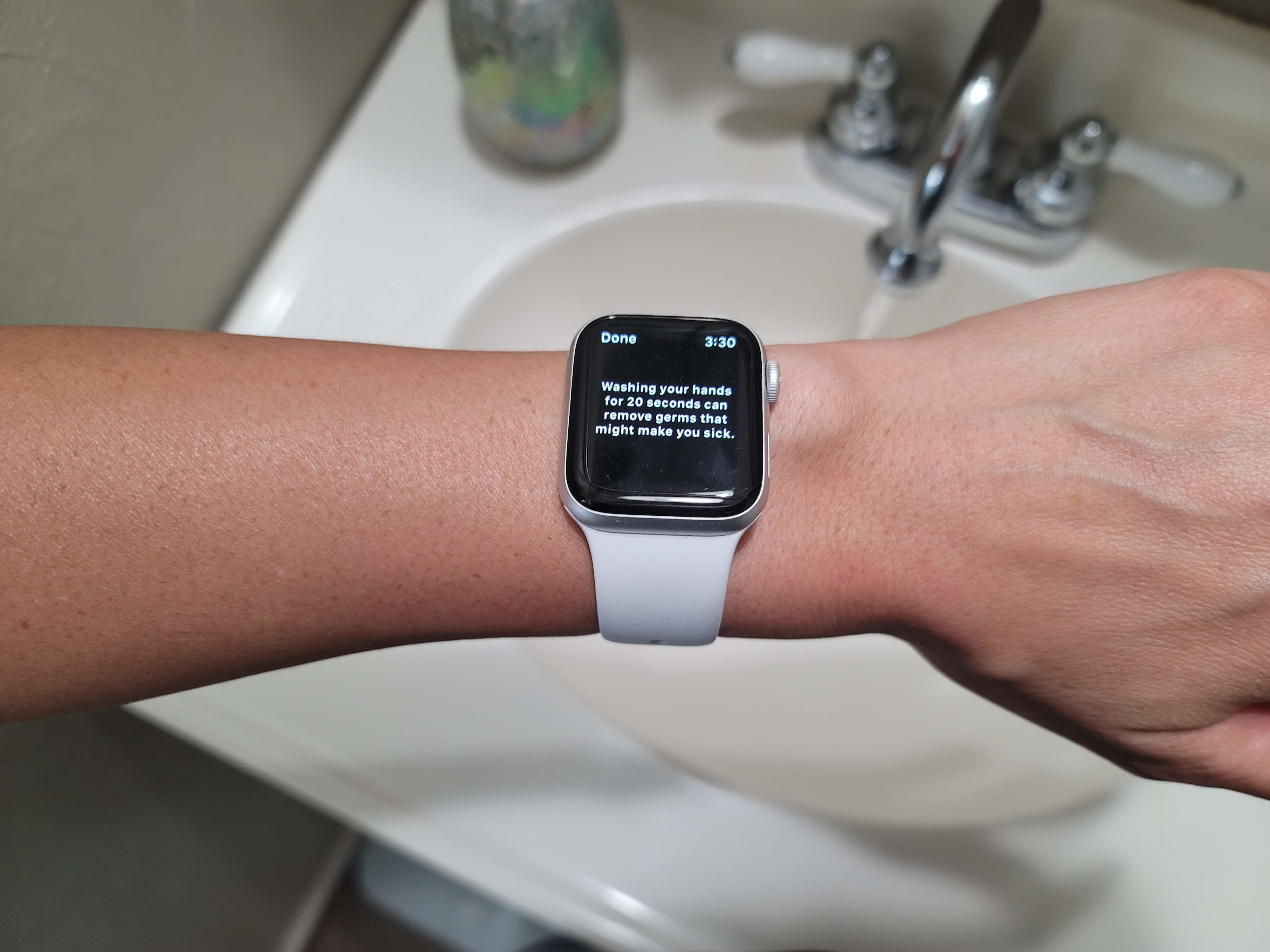 كشف غسل اليدين WatchOS 7