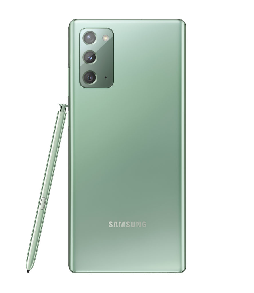 Galaxy Note20 Mystic Green Back with S Pen