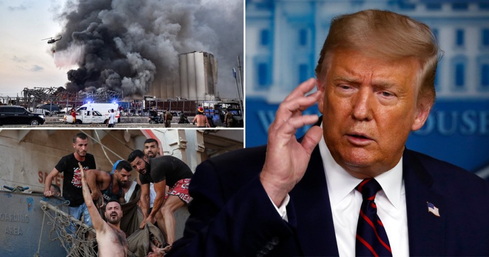 ترامب: جنرالات أمريكيون يعتقدون أن انفجار بيروت كان 