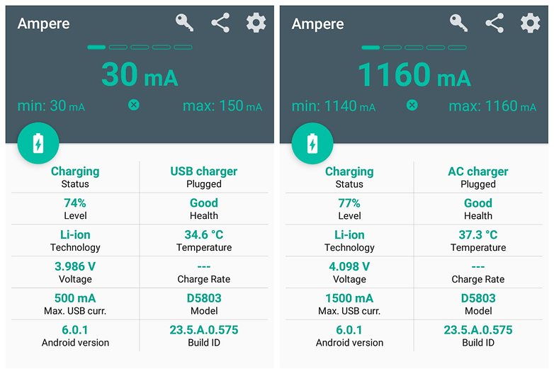 نصائح androidpit البطارية أمبير