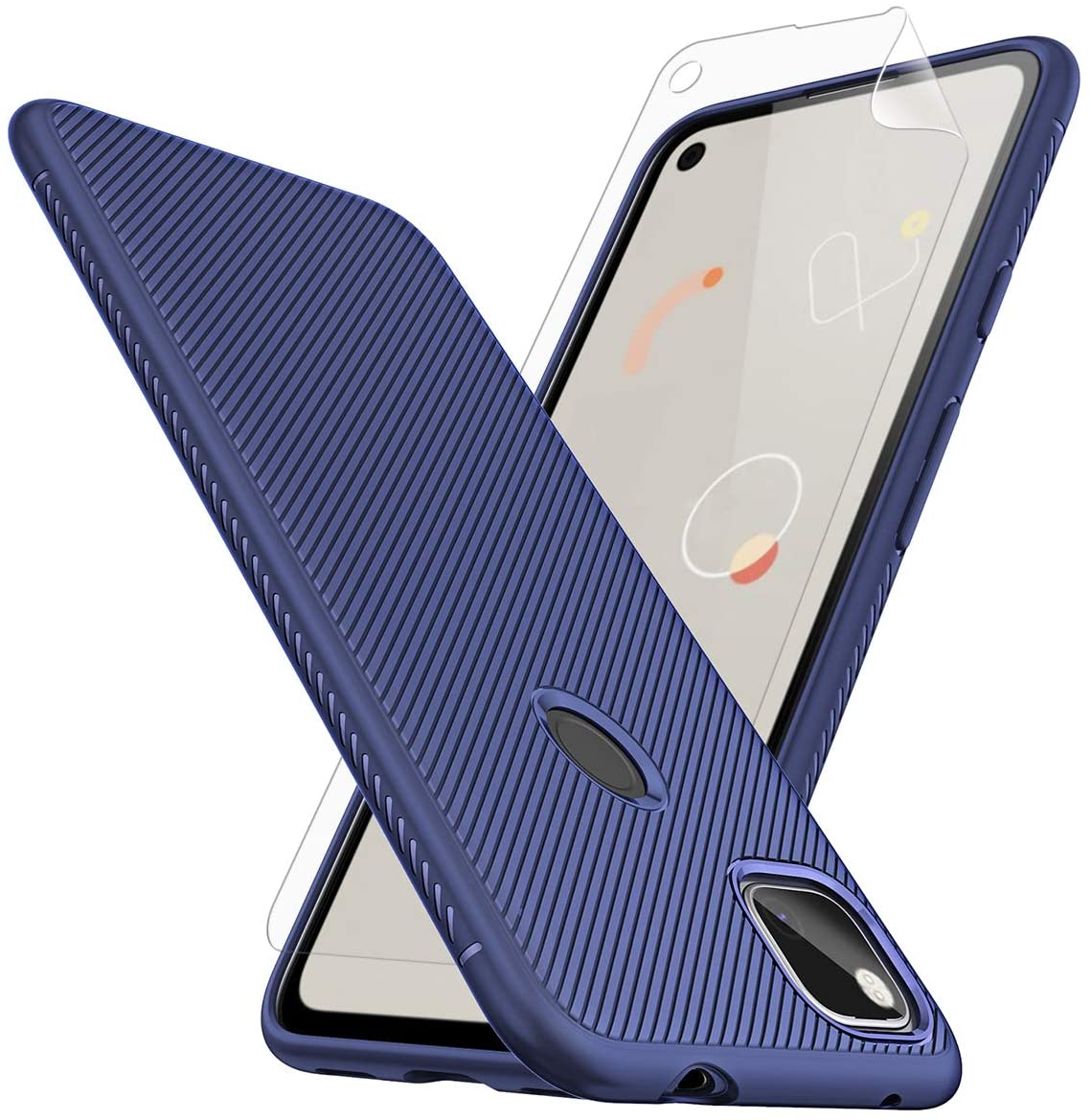 huness tpu pixel 4a case blue