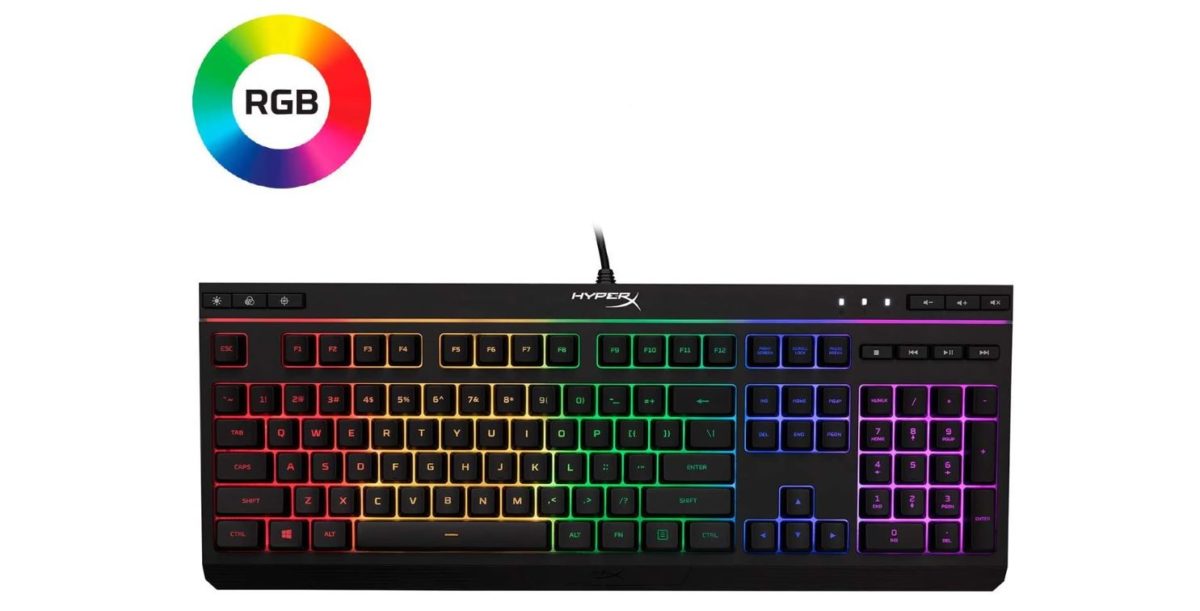 hyperx سبيكة الأساسية لوحة مفاتيح الألعاب rgb