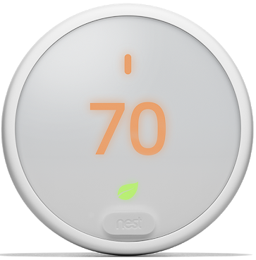 nest thermostat e render white