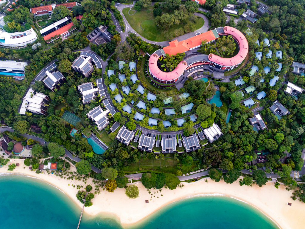 Capella Singapore Aerial view May2018