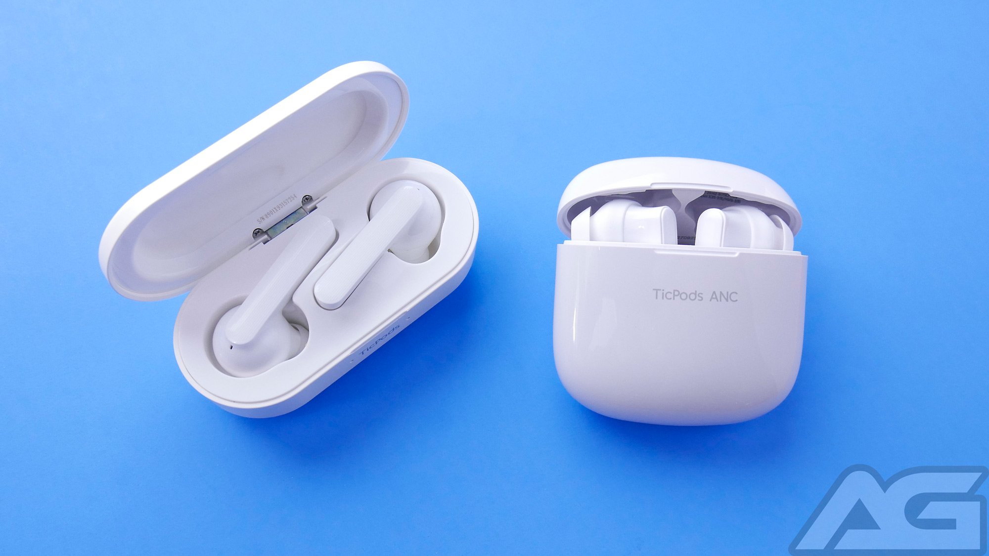 TicPods Free vs TicPods ANC opened cases AG