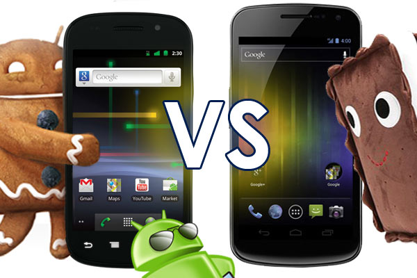 android 4.0 ice cream sandwich vs android 2.3 gingerbread1