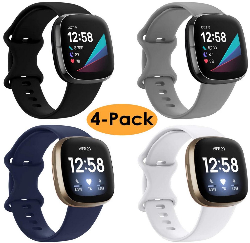 ezco fitbit versa 3 sense siicone band render