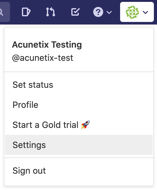 دمج Acunetix مع GitLab