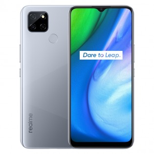 Realme V3 5G باللون الأبيض والأزرق