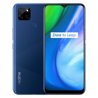 Realme V3 5G باللون الأبيض والأزرق