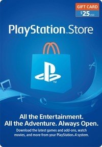 playstation store 25 gift card