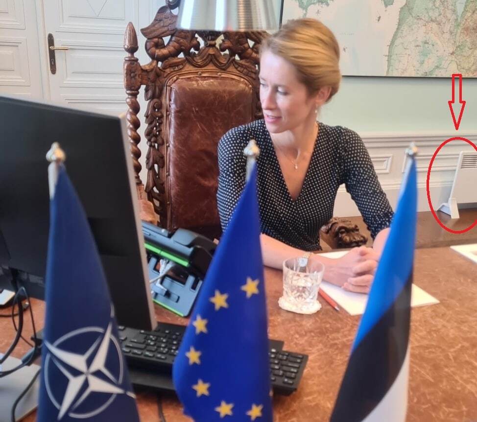 فضيحة لرئيسة وزراء إستونيا: صورة لها والمدفأة