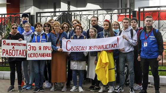 يواجه الصحفيون البيلاروسي اتهامات بتغطية الاحتجاجات