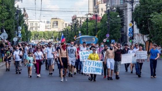 تظاهرات في أقصى شرق روسيا ضد سجن حاكم ولاية