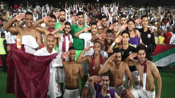 الامارات وقطر بعد الفوز بكأس امم اسيا