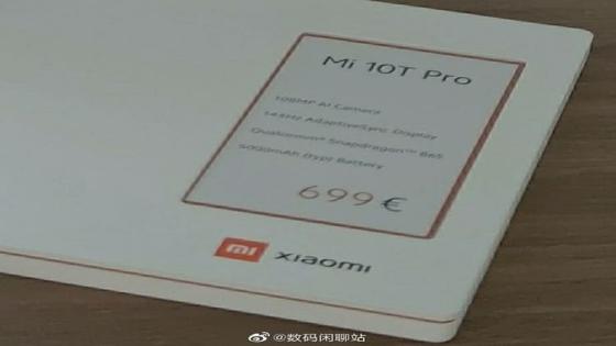 Xiaomi Mi 10T Pro يصل إلى أوروبا بسعر 699 يورو