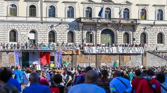 تظاهرات في روما ضد الحظر