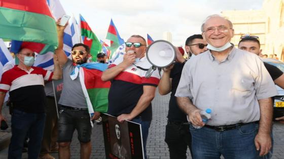 مئات يهود أذربيجان يتظاهرون احتجاجا على عدوان أرمينيا