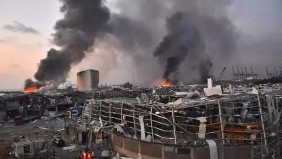 حريق في مخزن مازوت في بيروت