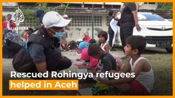 مجتمعات آسيه تحتضن لاجئي الروهينجا الذين تم إنقاذهم إندونيسيا